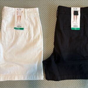 Set of 2 Gloria Vanderbilt Chino Shorts